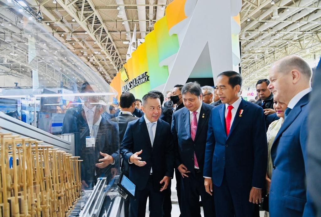 Angklung Berteknologi Pneumatic Curi Perhatian di Hannover Messe 2023